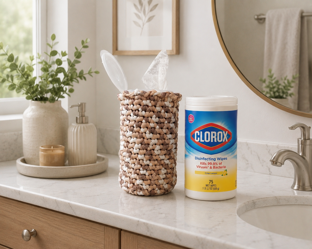 Handmade Crochet Disinfectant Wipe Cover | Decorative Wipes Holder