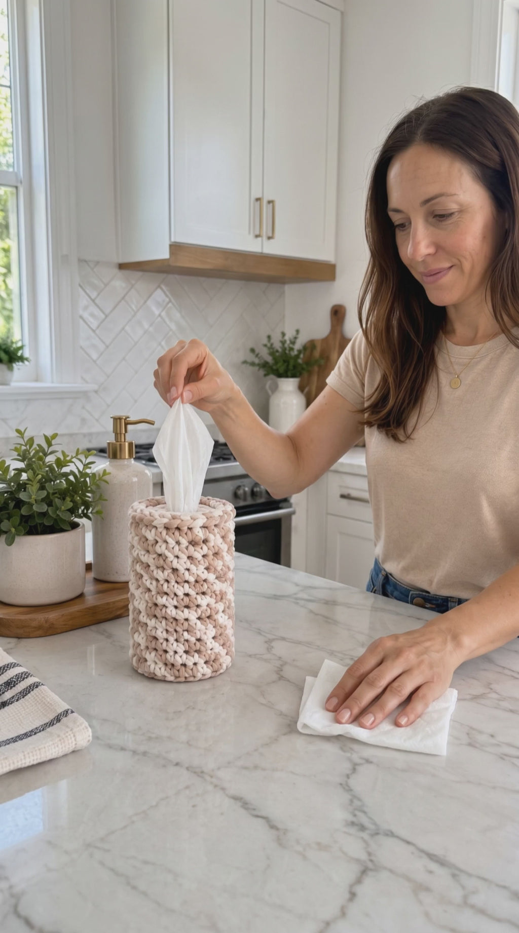 Handmade Crochet Disinfectant Wipe Cover | Decorative Wipes Holder