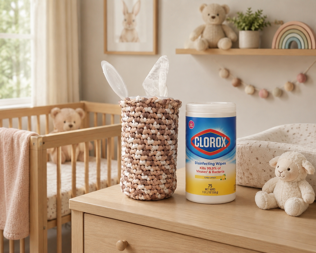 Handmade Crochet Disinfectant Wipe Cover | Decorative Wipes Holder