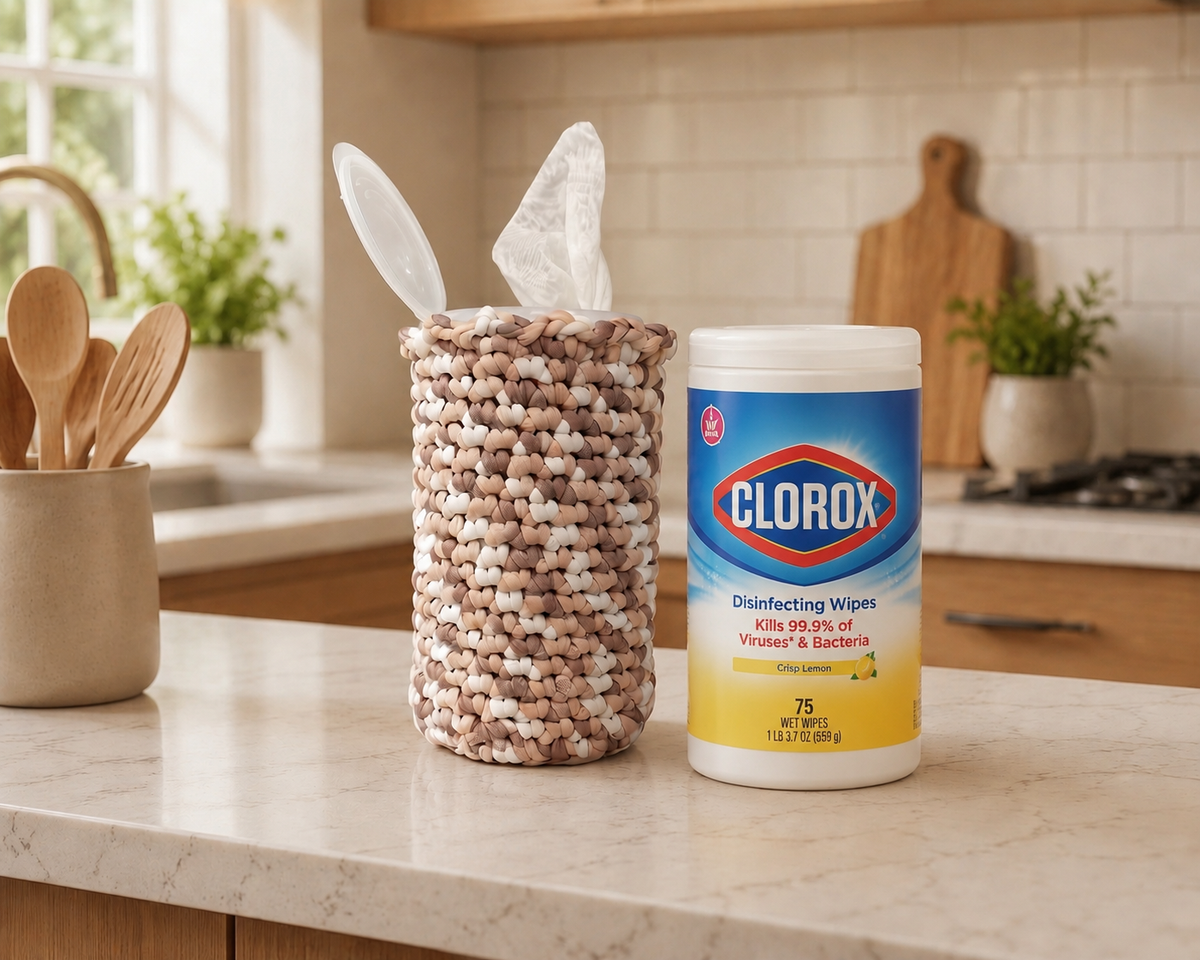 Handmade Crochet Disinfectant Wipe Cover | Decorative Wipes Holder